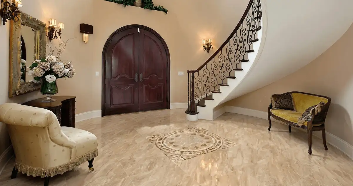Entrance hall with professionally installed ceramic tile flooring in Nashville TN