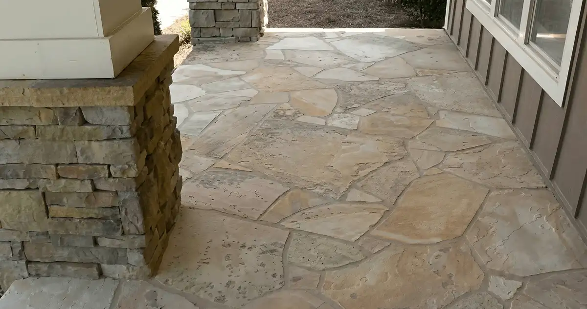 House entrance with professionally installed stone flooring in Nashville TN