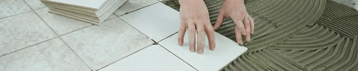 Professional installing white tile floors in Nashville, TN